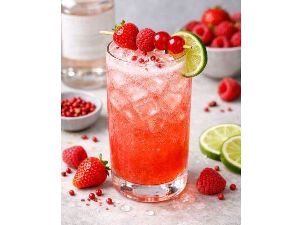 Pink Gin Fizz Sans Alcool